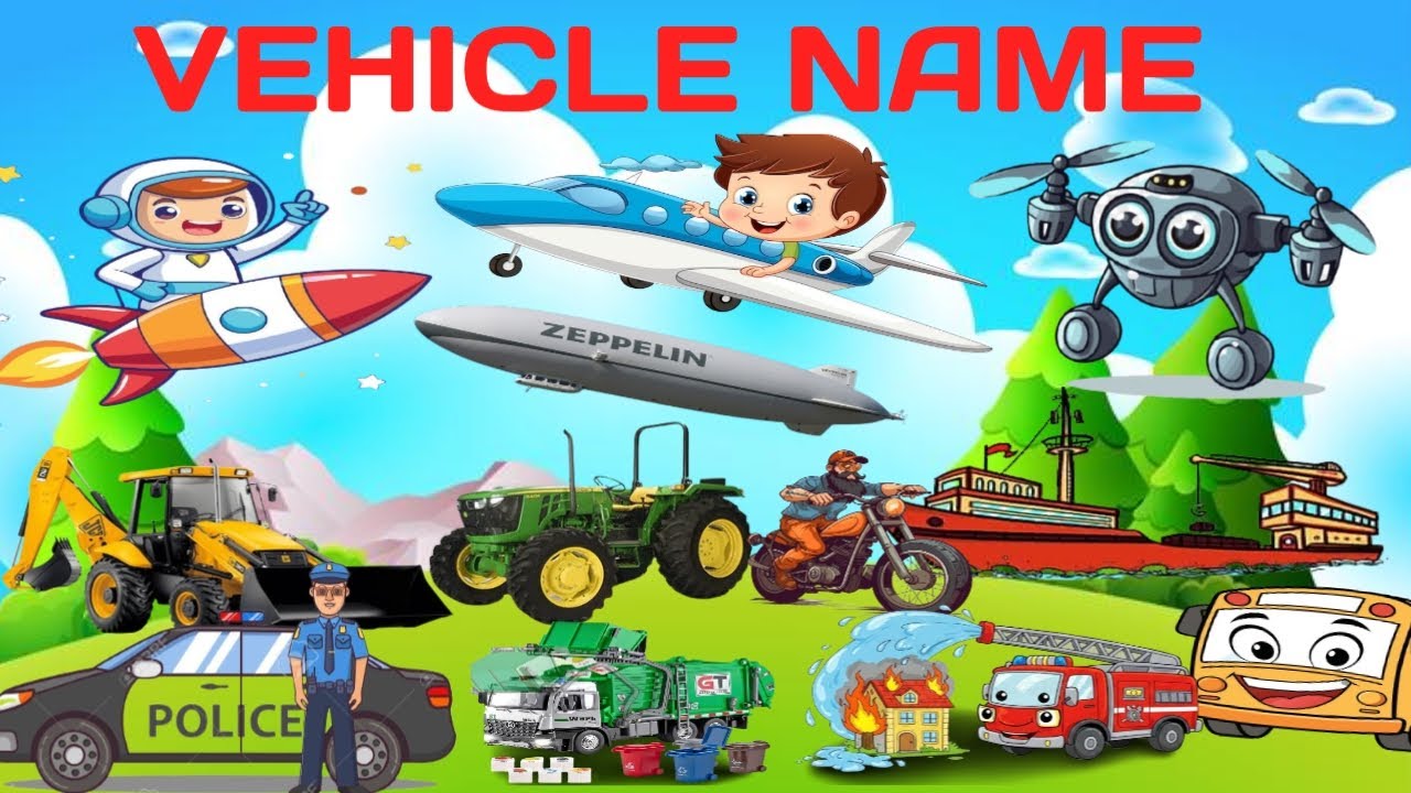 26 Vehicle Name | Types of Vehicle A to z  |Transport Name in English  | KIDS #video #education