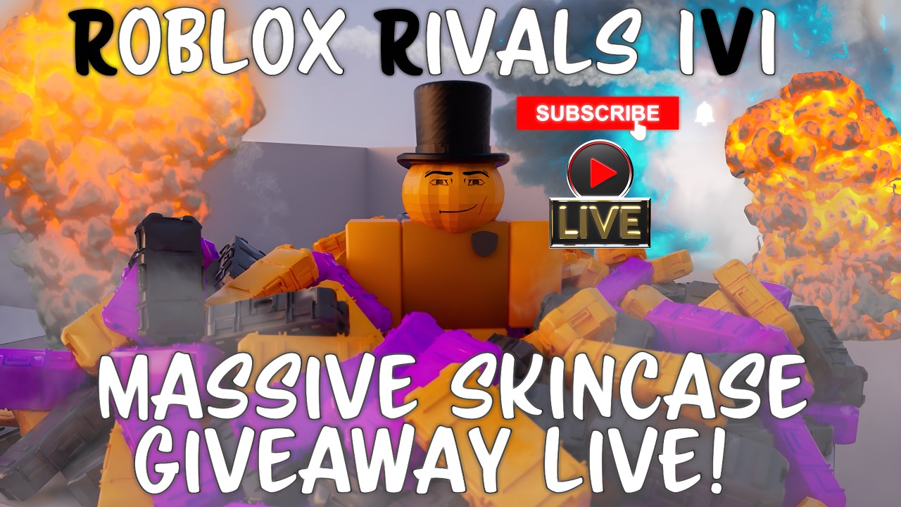 🔴Everybody gets a FREE ROBLOX SKINCASE IF YOU CAN BEAT ME in 1v1  #roblox #rivals #giveaway