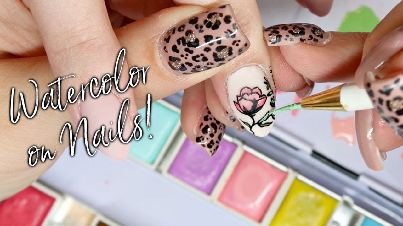 How to Use Watercolor Paints on Nails! | Nail Art Tutorial