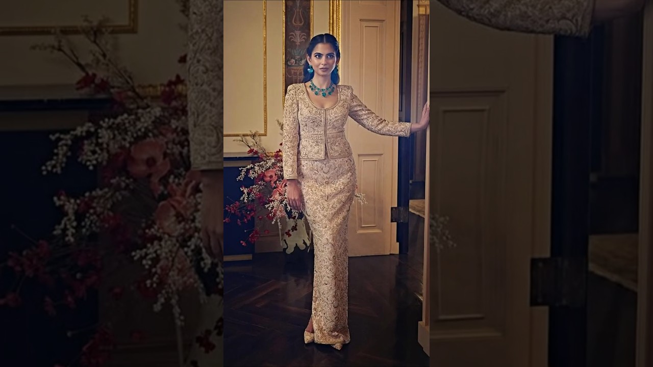Isha Ambani Pink Ball gown by Abu Jani Sandeep Khosla #ishaambani #couture #fashion