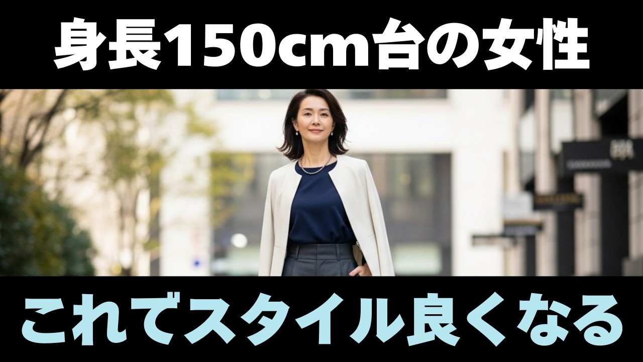 50代・60代の低身長コーデ！150cm台でも品良くスタイルアップする法則
