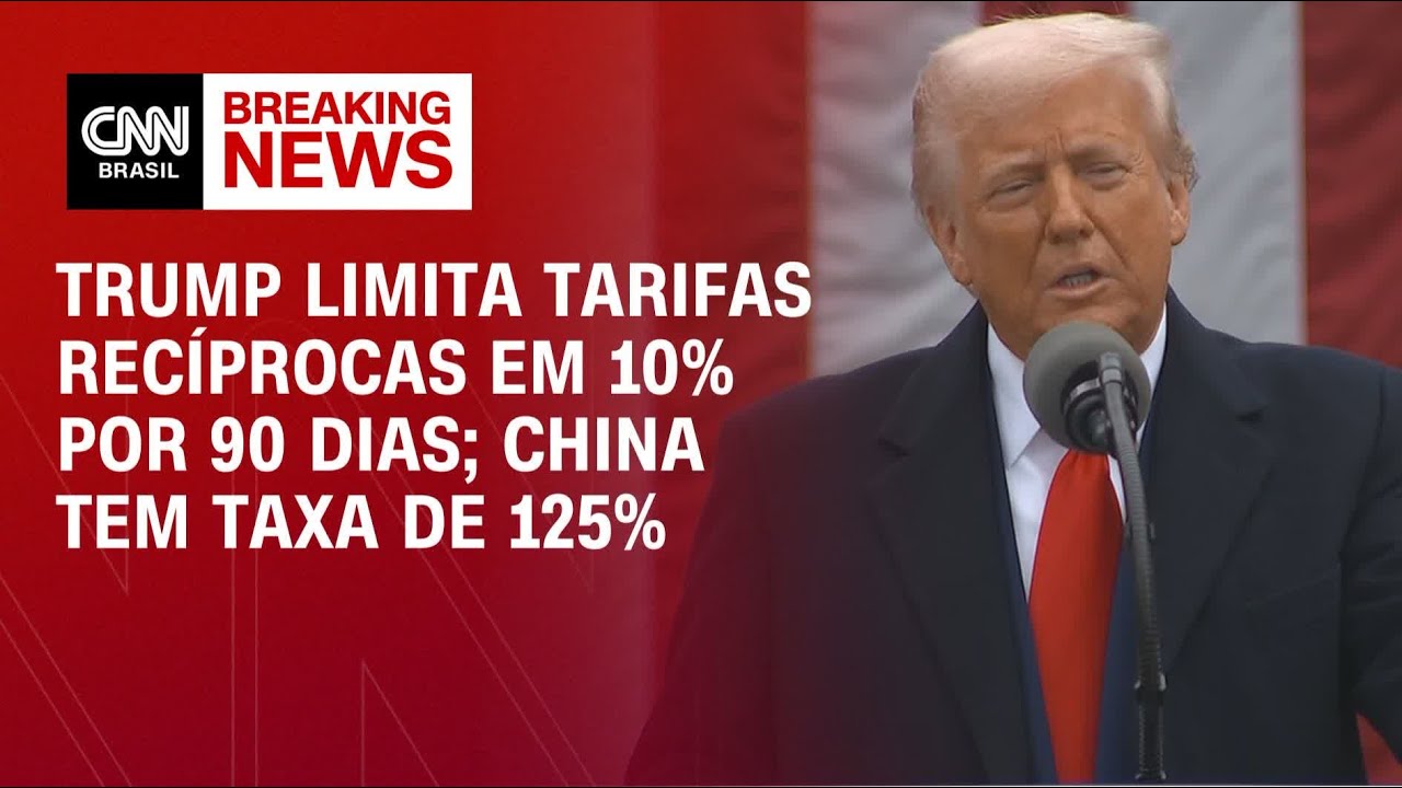 Trump limita tarifas recíprocas em 10% por 90 dias; China tem taxa de 125% | Money News