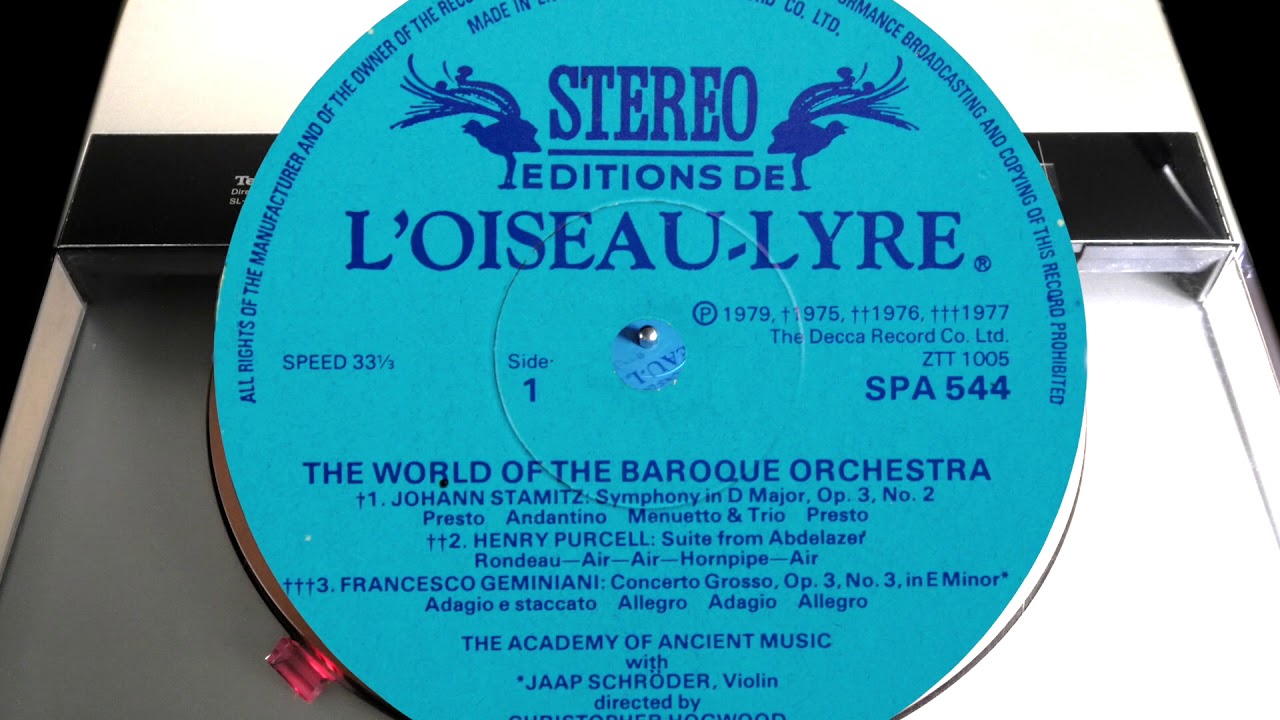 Purcell - Suite from Abdelazer (Hogwood) (vinyl: Empire 1080LT, Graham Slee Accession)