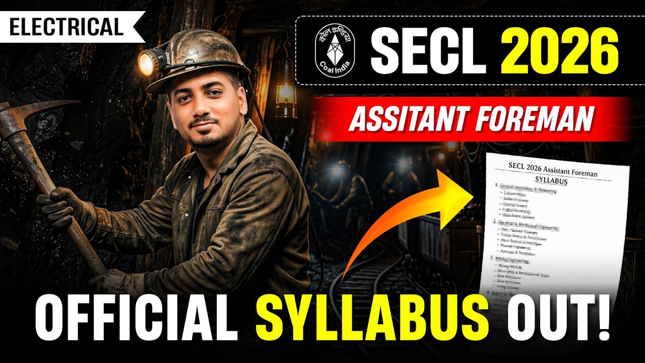 SECL ASSISTANT FOREMAN Syllabus | SECL Exam Pattern | Assistant Foreman SECL | 435 Post #rishabhsir