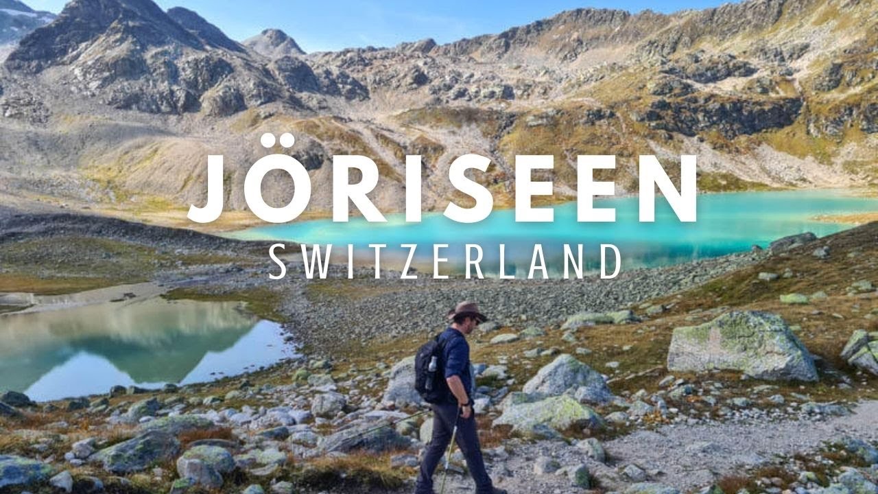 Mountain lake hike near Davos Switzerland