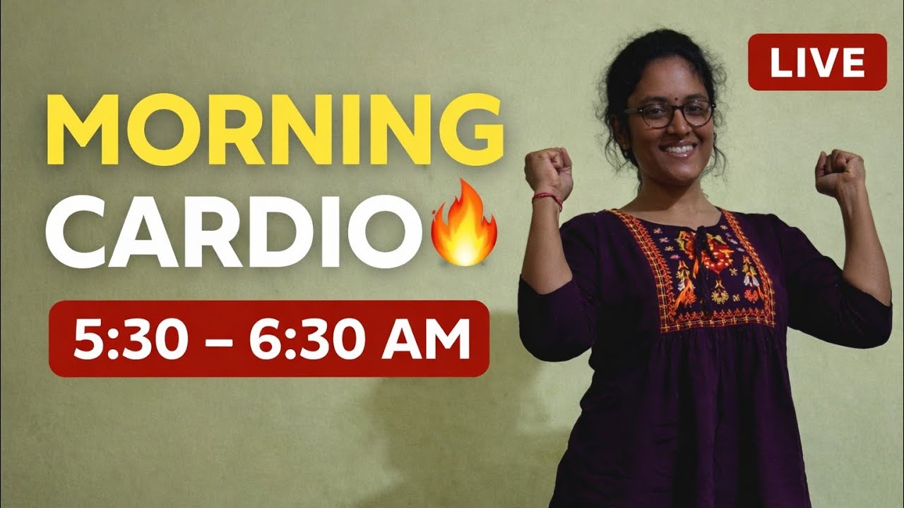 30-Min Cardio Burn 🔥 | Fat Loss + Sweat | At Home Workout | LIVE with Haritha