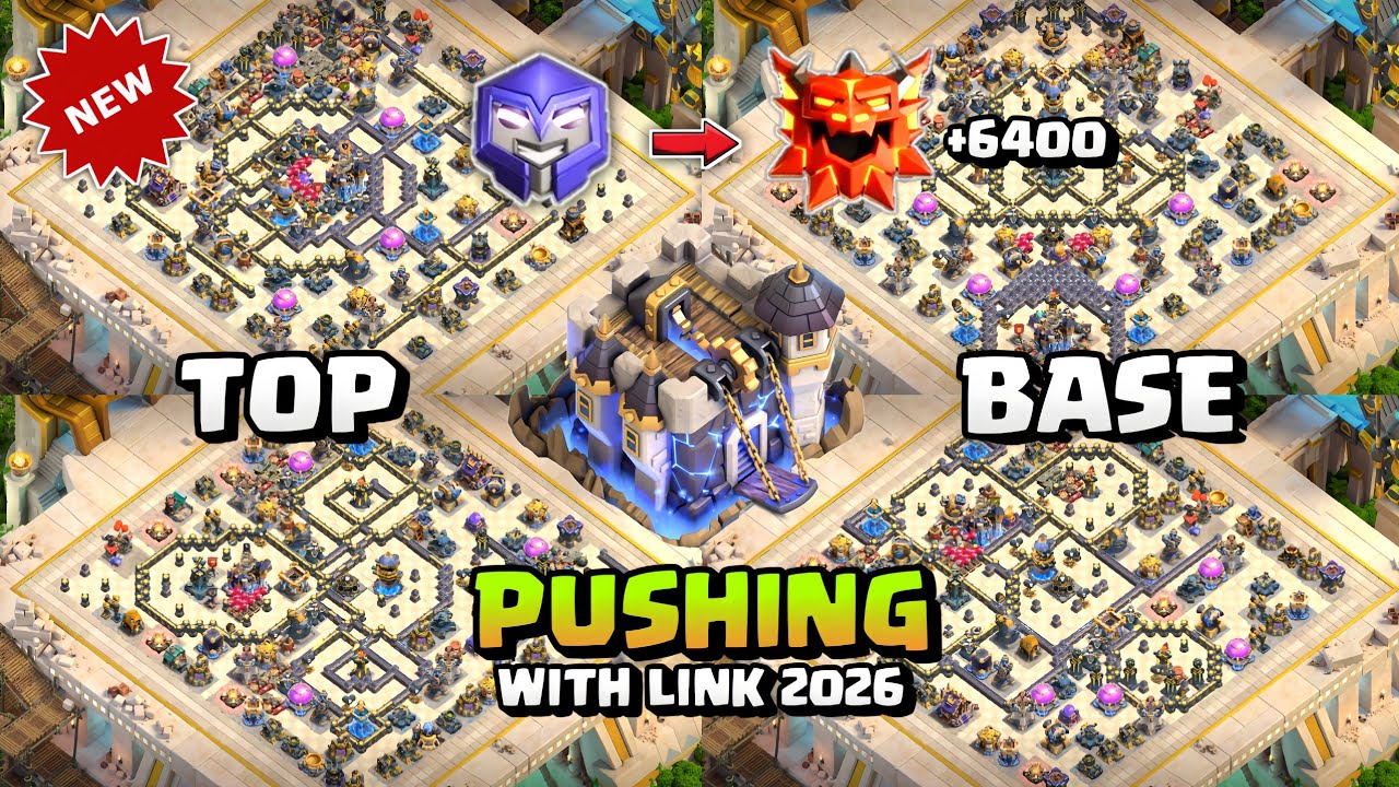 ANTI-3 TH18 BEST WAR BASE | TH18 TROPHY PUSHING WITH COPY LINKS | TH18 WAR AND CWL BASE ANTI METEOR