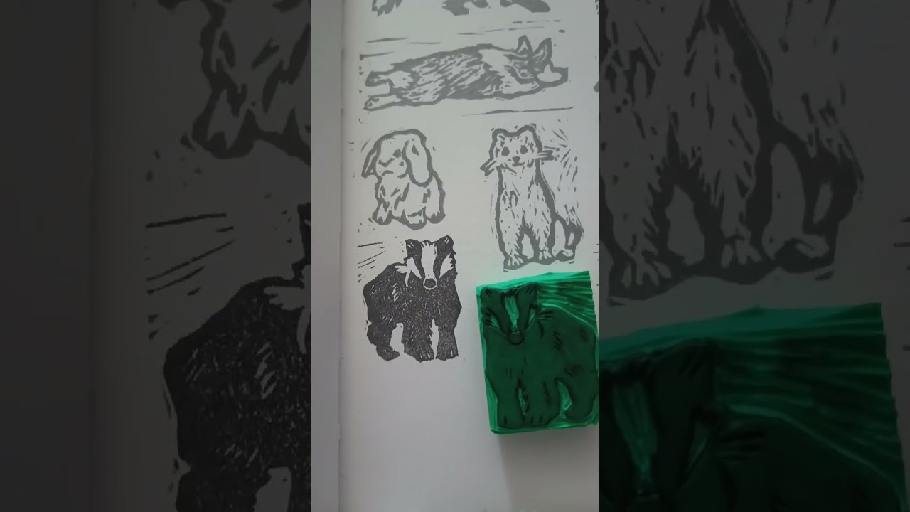 #storytime #littleguy #art #eraserprint #busyhands #stillsad #thinkingthoughts #badger