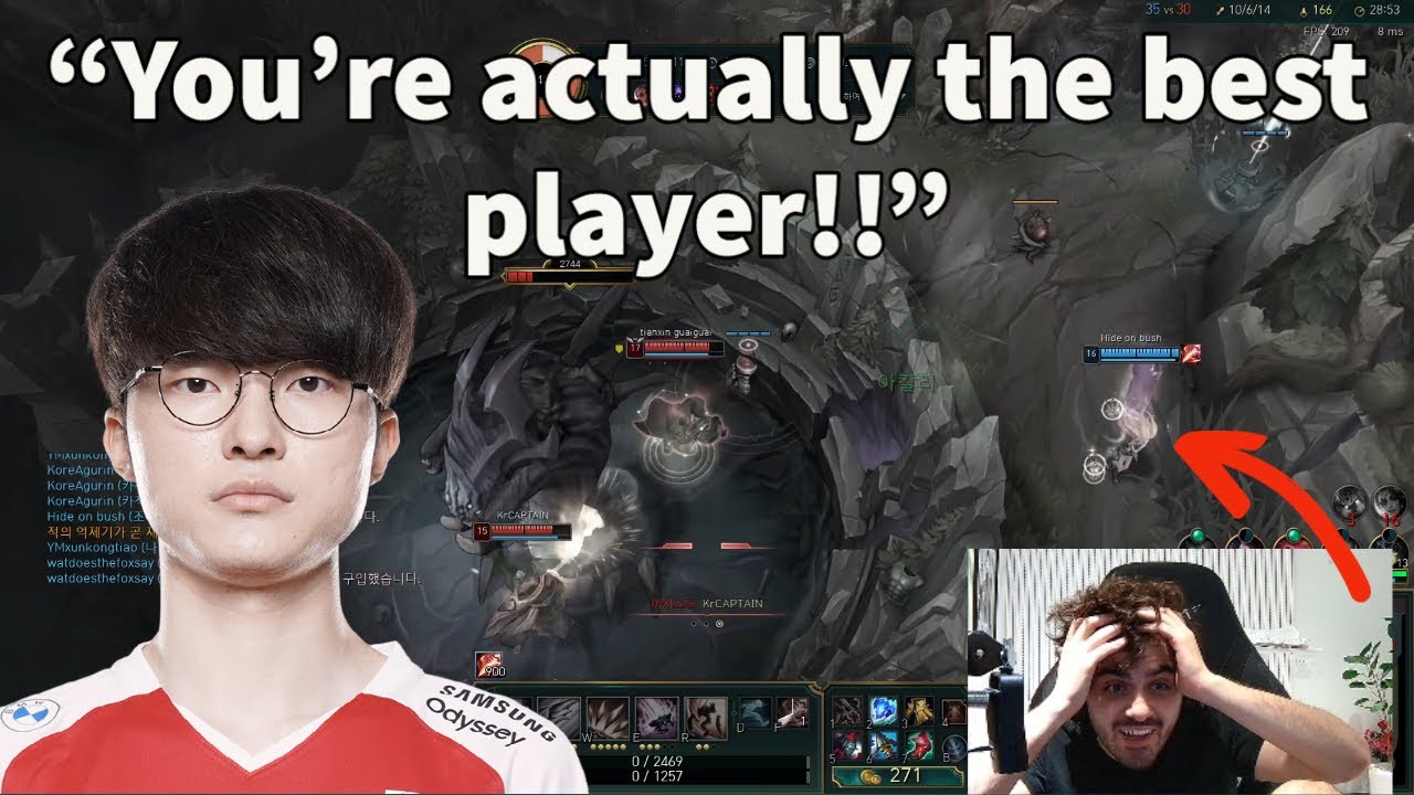 Faker впечатляет джанглера 1-го ранга EUW Агурина этой игрой в корейской сольной очереди!!
