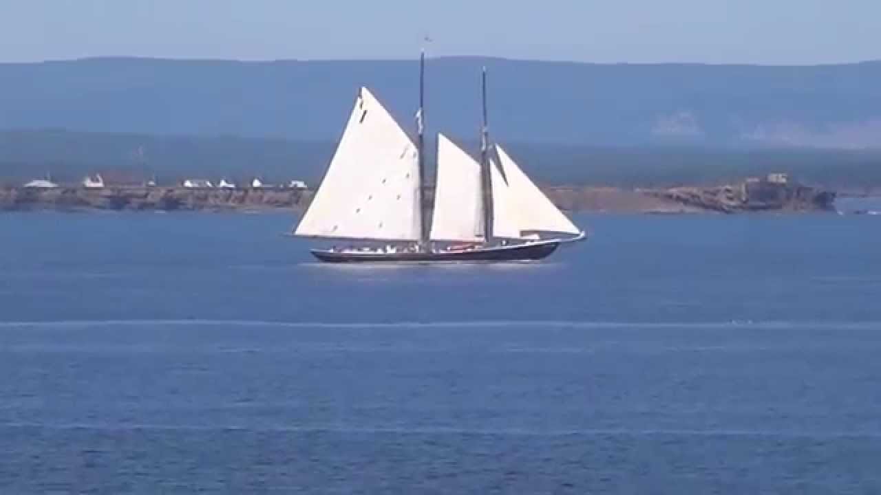 Bluenose II Sailing in the Atlantic Ocean