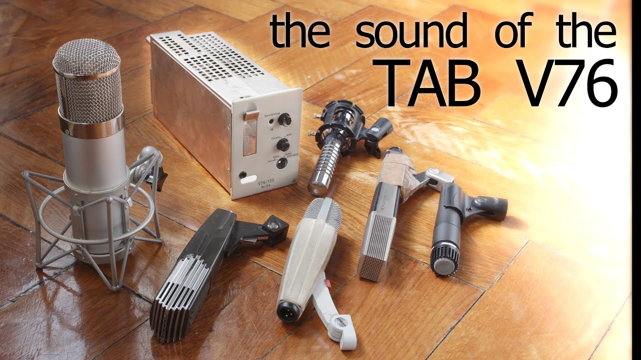 The sound of the TAB V76 tube mic preamp on a bunch of different mics.