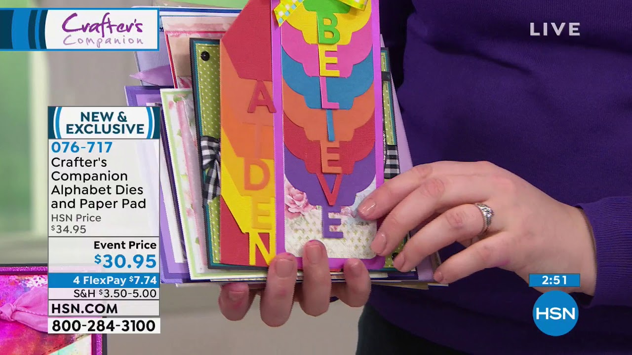 Crafter's Companion Left Cut Alphabet Dies and Paper Pad