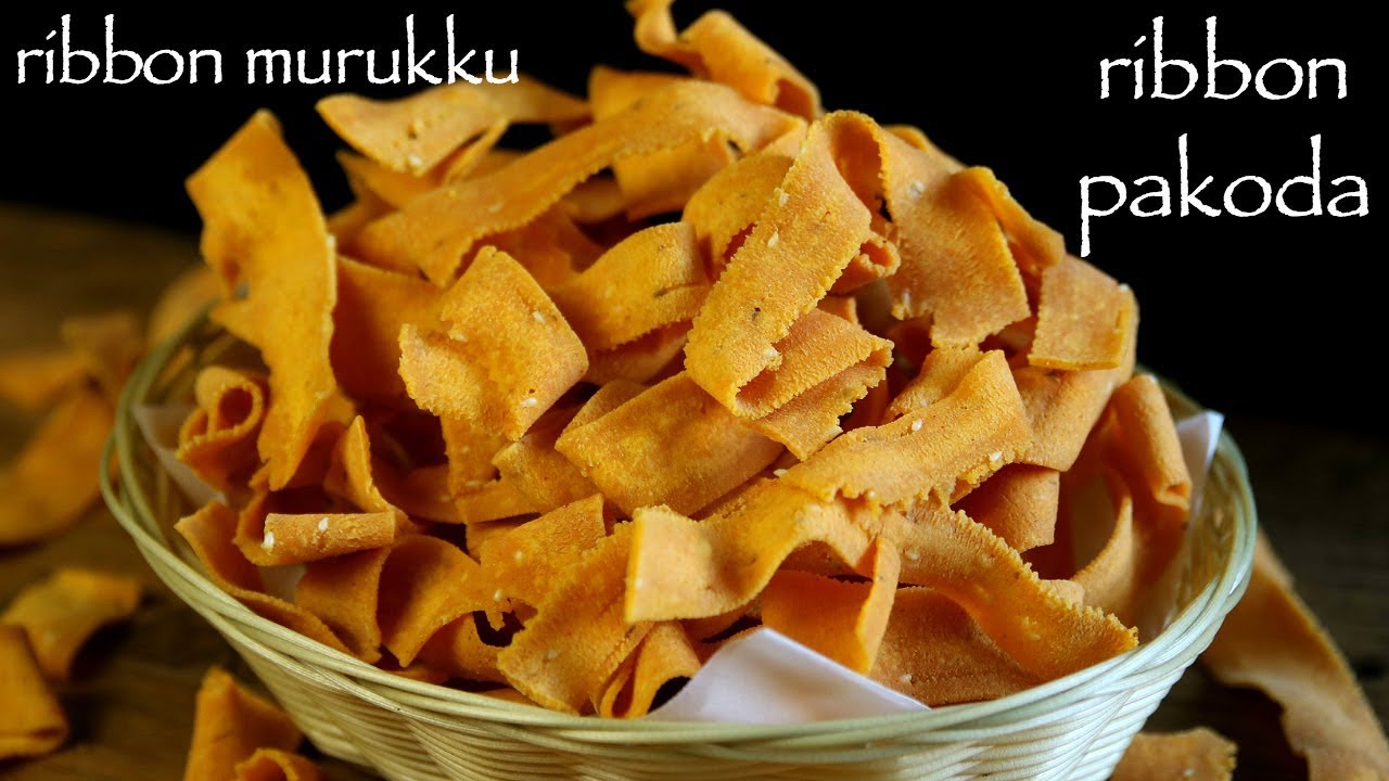 ribbon pakoda recipe | ribbon murukku recipe | ola pakoda