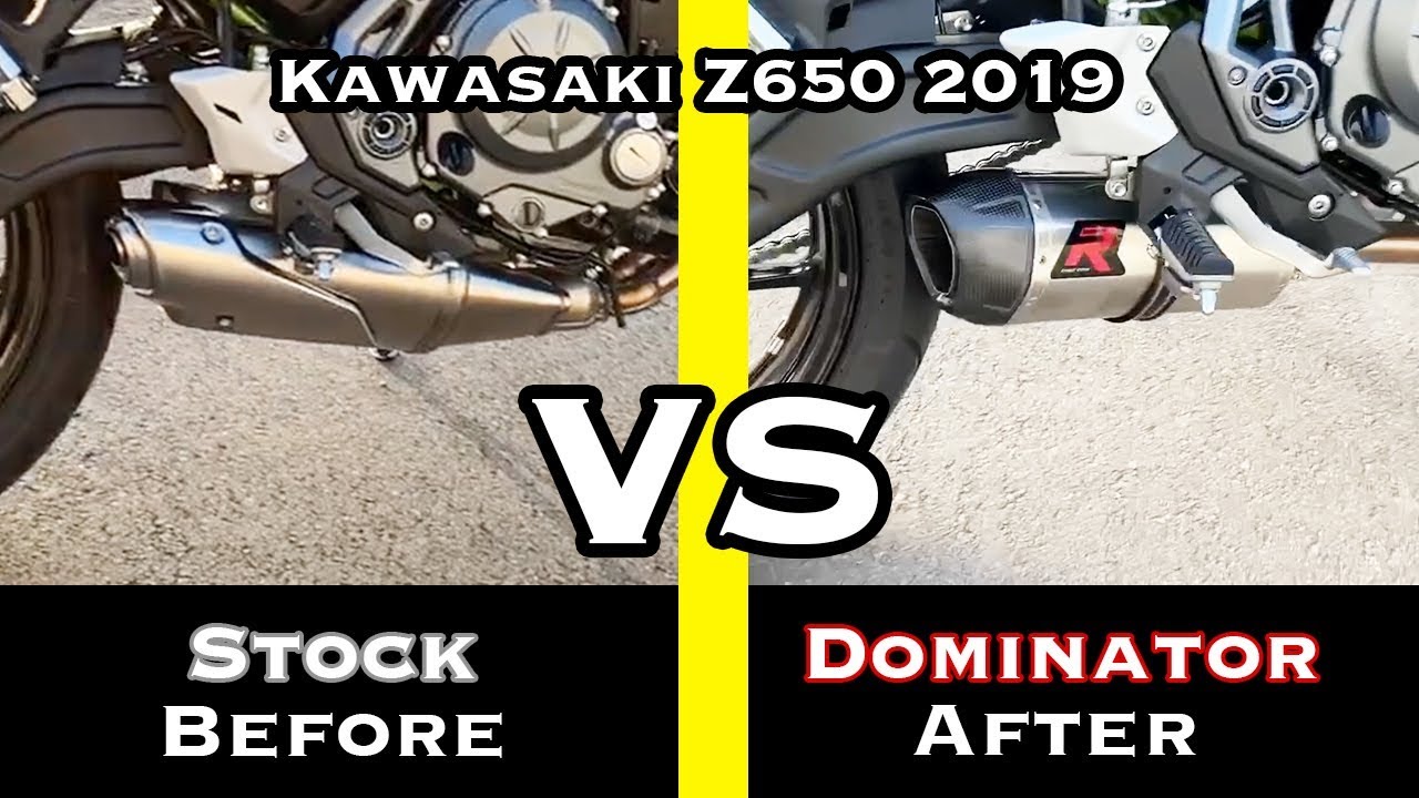 😱Kawasaki Z650 Dominator Exhaust vs Stock