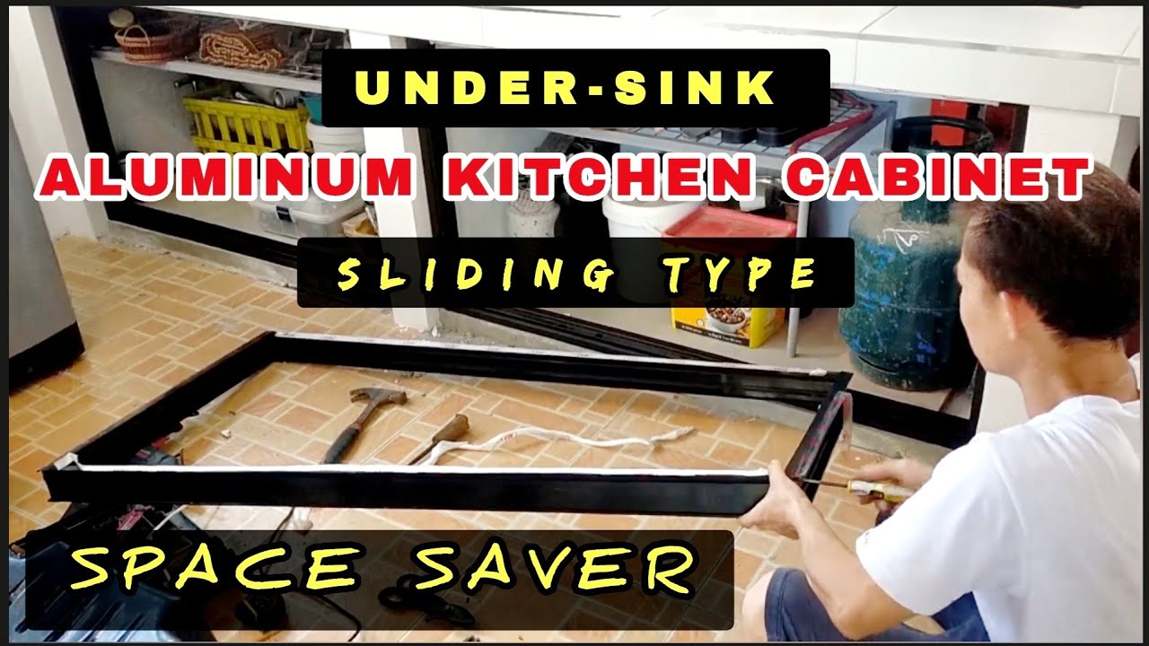 ALUMINUM Kitchen CABINET idea / sliding #kitchencabinets
