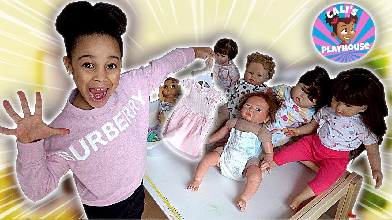 Cali Buys Her Babies New Clothes | Cali's Playhouse