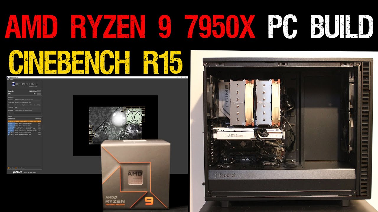 Amd Ryzen 9 7950x Cinebench R15 - Amd Ryzen 9 7950x benchmark - 7950x pc build - Asus Prime X670-P