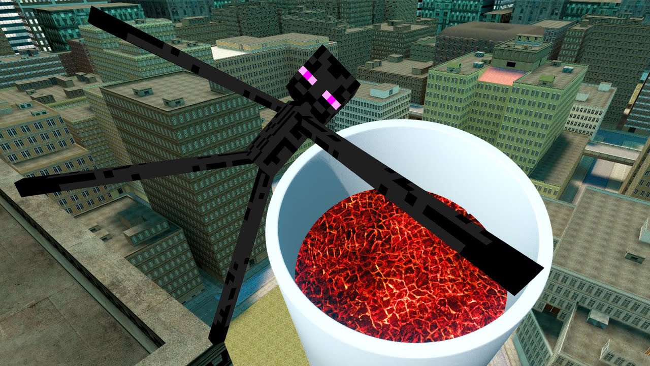 Minecraft Enderman Ragdoll Physics - Epic Falls Compilation #16