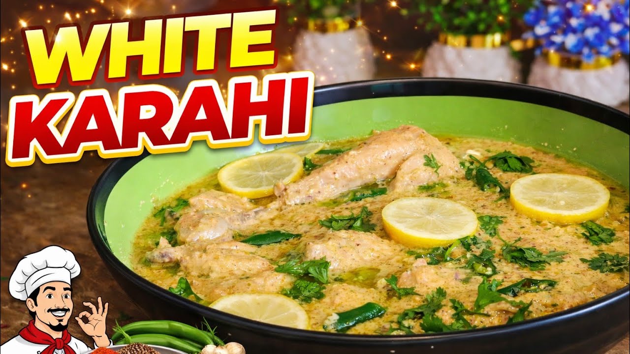 Creamy White Karahi Recipe | Restaurant Style White Chicken Karahi at Home 😋#karahi #eidspecial 