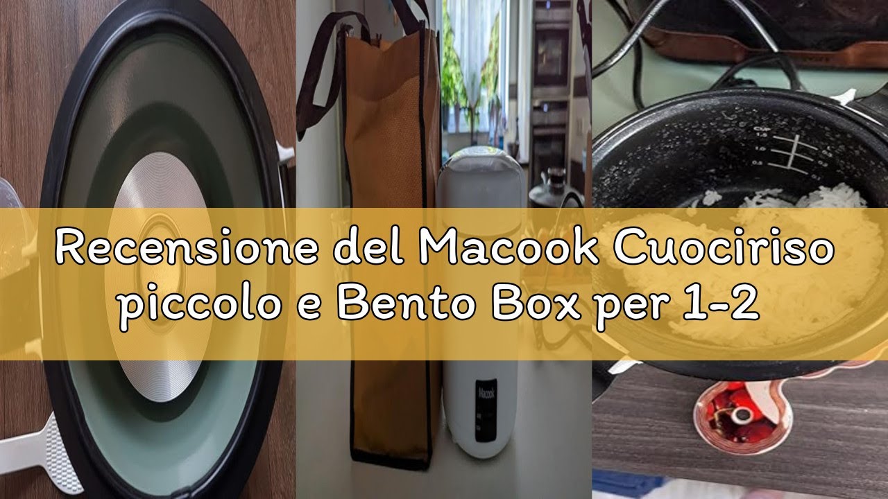 Recensione del Macook Cuociriso piccolo e Bento Box per 1-2 persone (0,3 litri, 1,5 tazze), Mini Ric