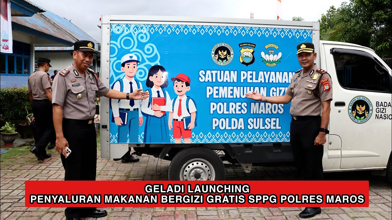 Geladi Launching Penyaluran Makanan Bergizi Gratis SPPG Polres Maros