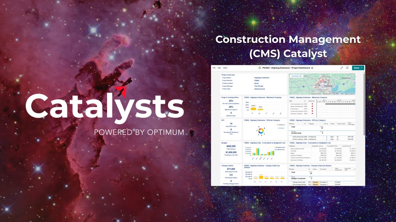 Construction Management (CMS) Catalyst by Optimum | Pre-Built, Industry-Centric Solutions