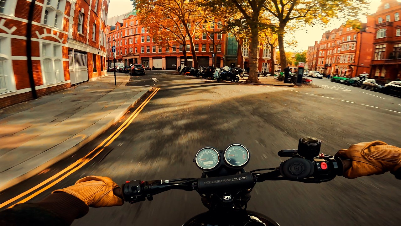 Autumn Cruise Through West London | Triumph Scrambler 900 | Arrow Exhaust [4K]