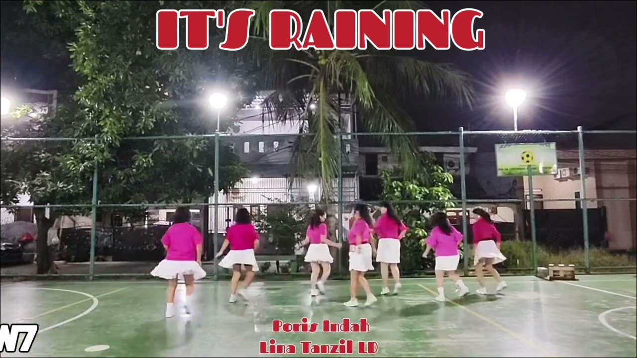 IT'S RAINING Line Dance (Demo : Lina Tanzil & Friends Poris Indah) - 020226
