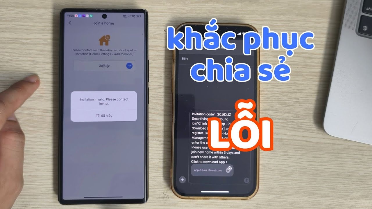 Khắc phục chia sẻ lỗi Tuya Smartlife 