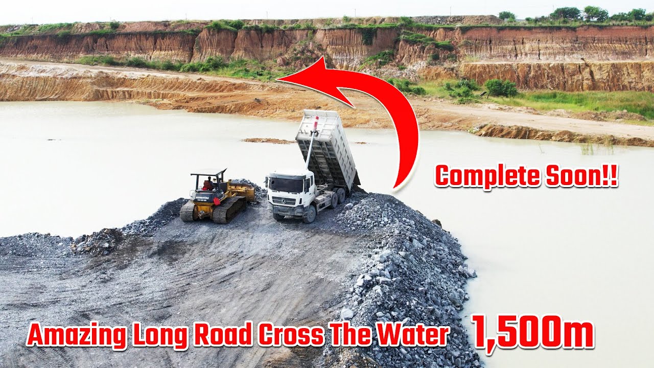 New Update! Good Dozer Komatsu D61PX Moving Stones Building Long Road Length 1,500m Complete Soon!