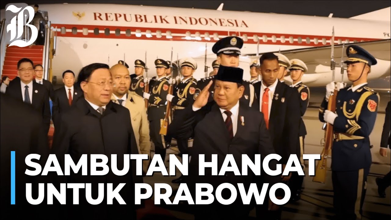 Prabowo Tiba di Beijing, Disambut Dengan Upacara Kehormatan