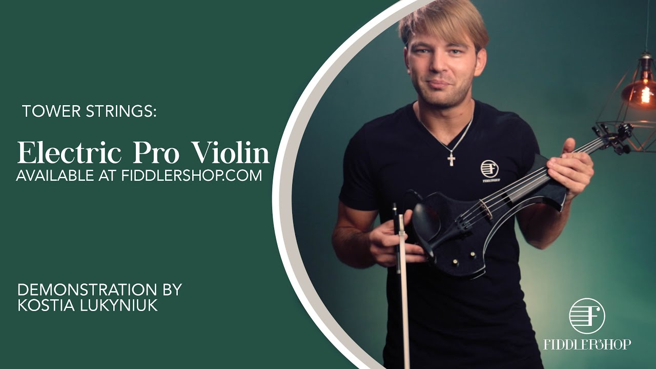 Tower Strings Electric Pro Violin - Showcase with Kostia