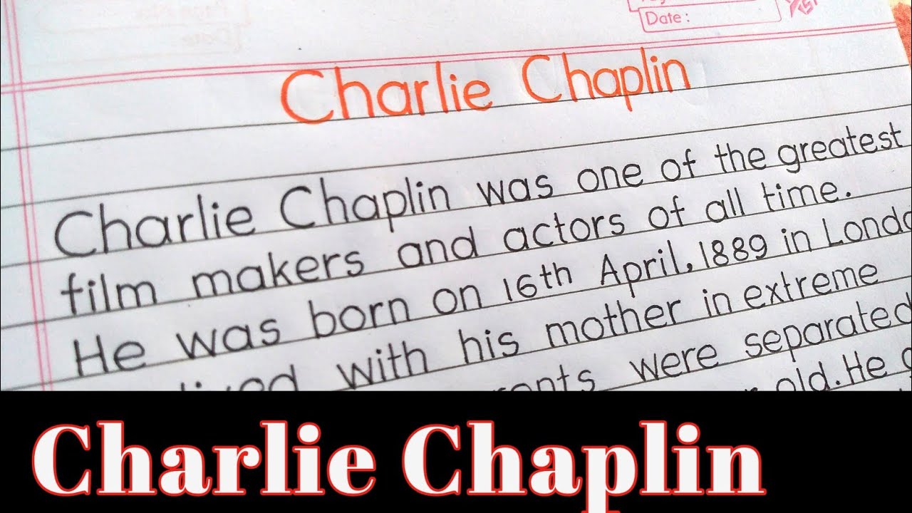 charlie chaplin || Biography of charlie chaplin ||Essay on charlie chaplin || essay writing ||