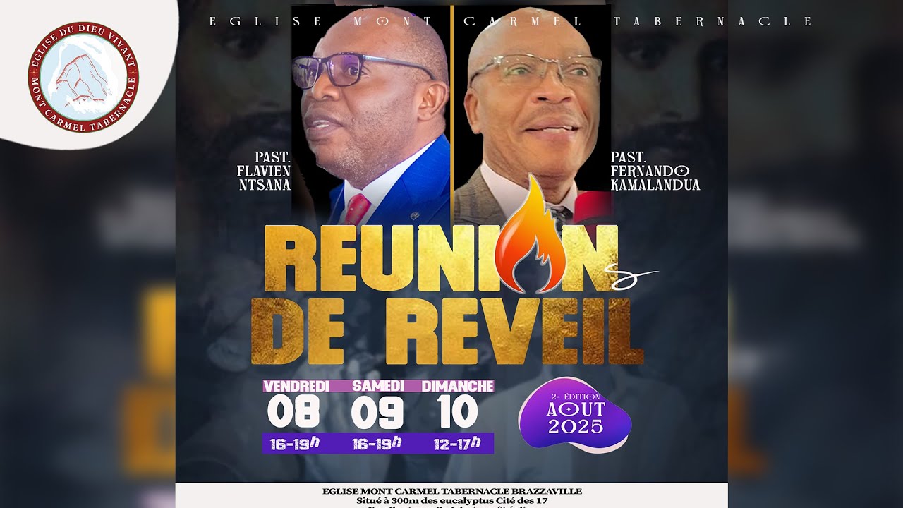 REUNION DE REVEIL Jr 1 | POURQUOI LE SAINT ESPRIT A-T-IL ETE DONNE | Past Fernando KAMALANDUA