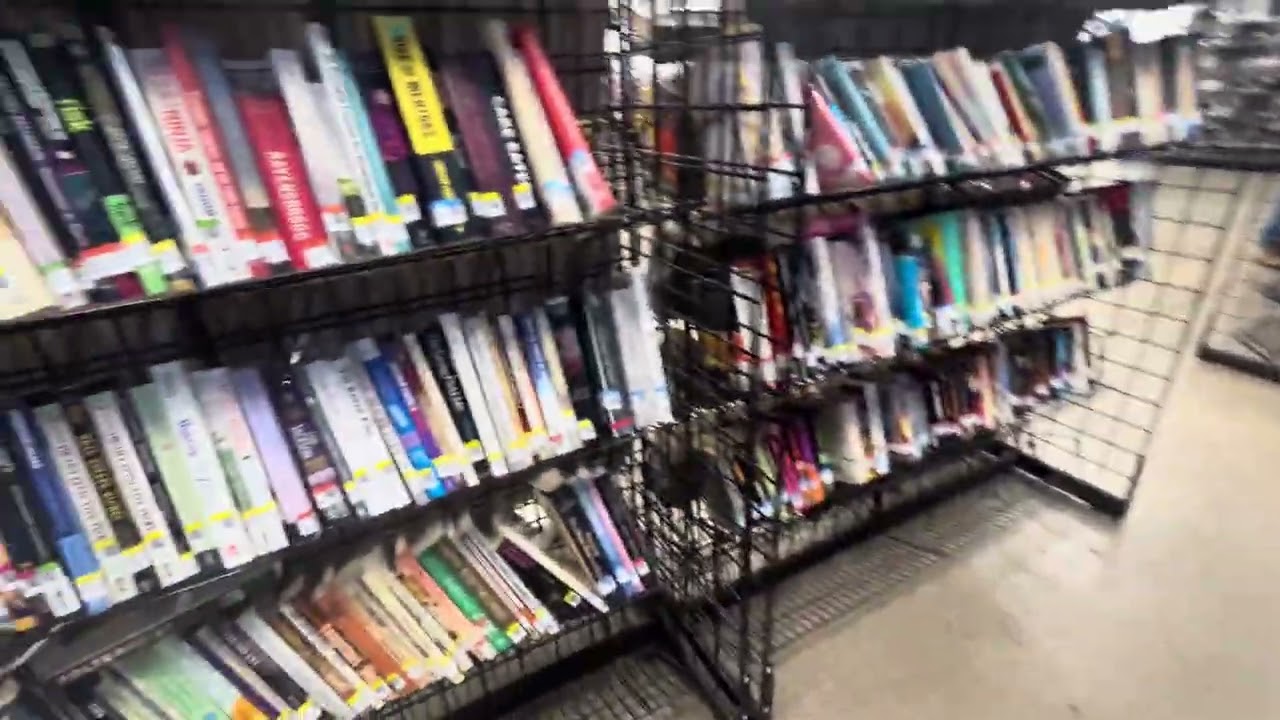 ASMR Goodwill book hunting 