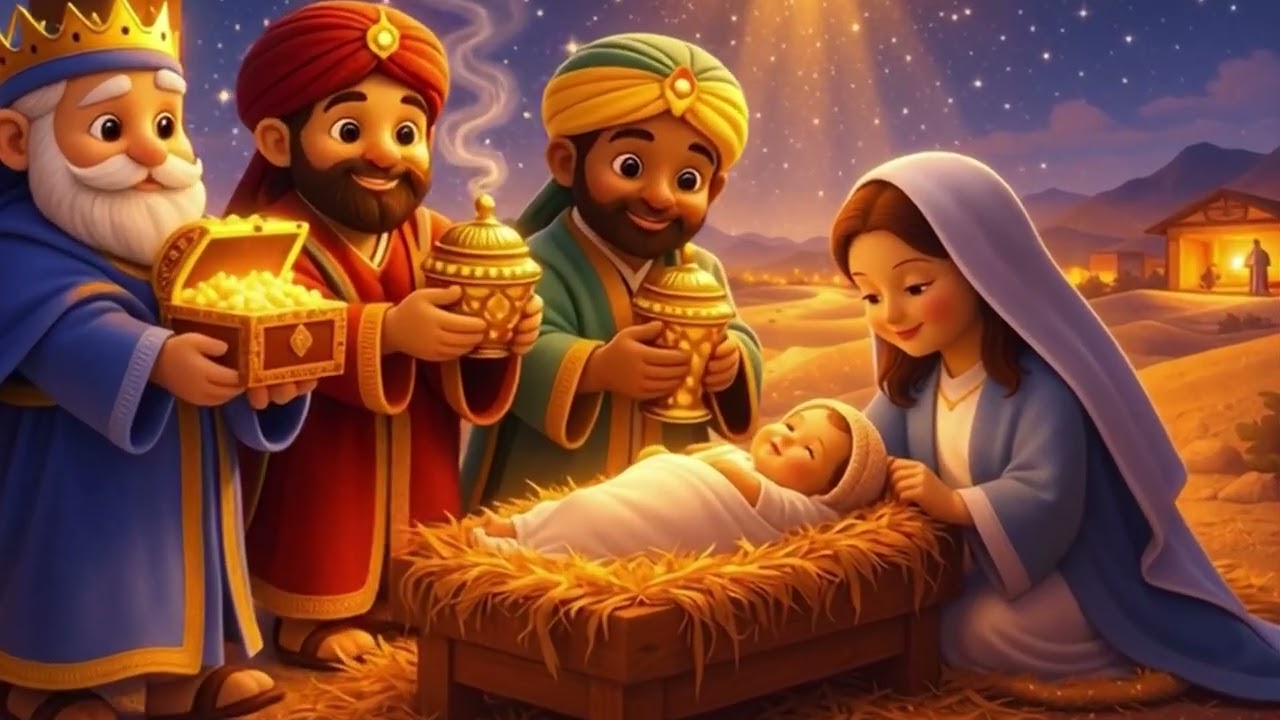 Les Rois Mages 👑 Comptine Enfant | Or, Encens et Myrrhe #comptines #religion #education