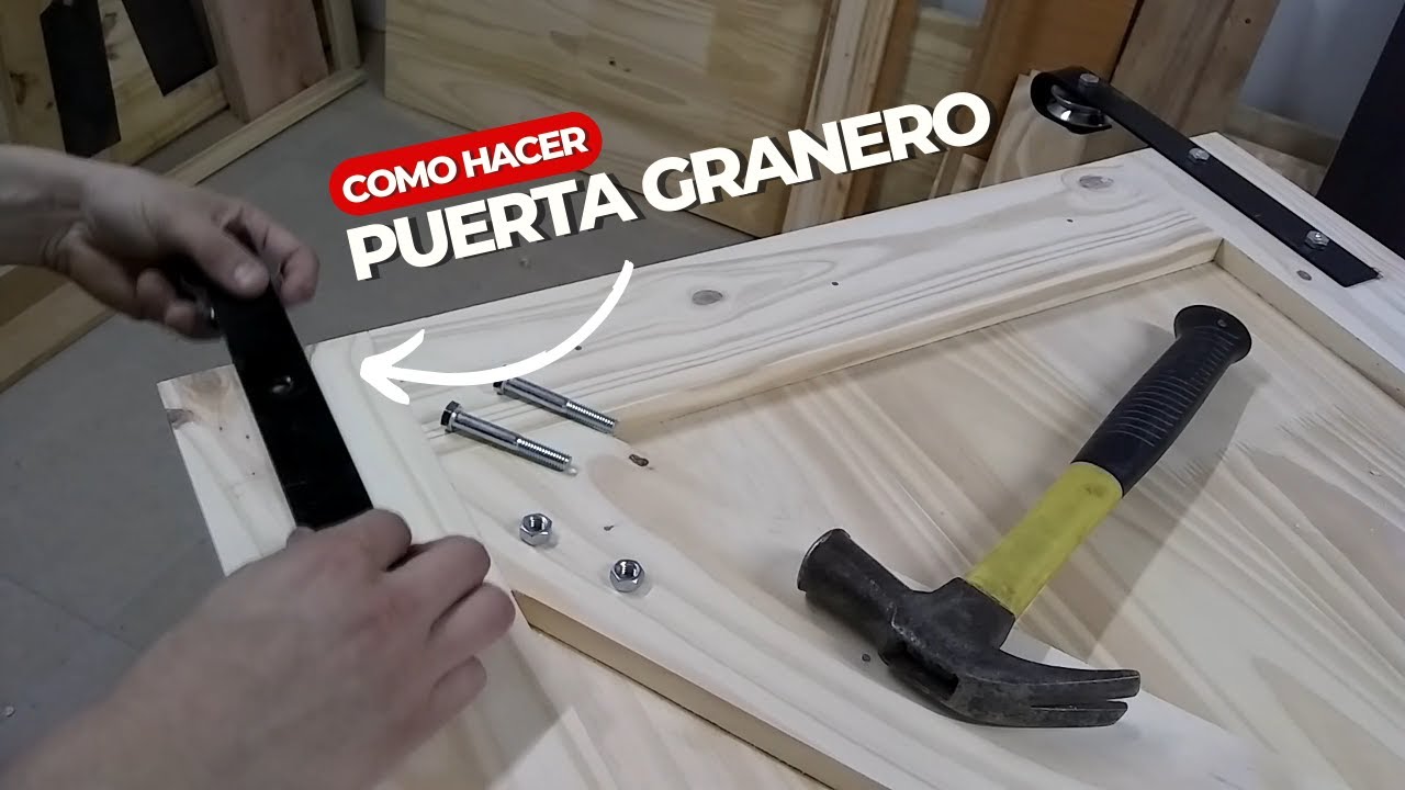 COMO HACER UNA PUERTA GRANERO / ESTILO MADERO #carpintería #woodworking #barndoor