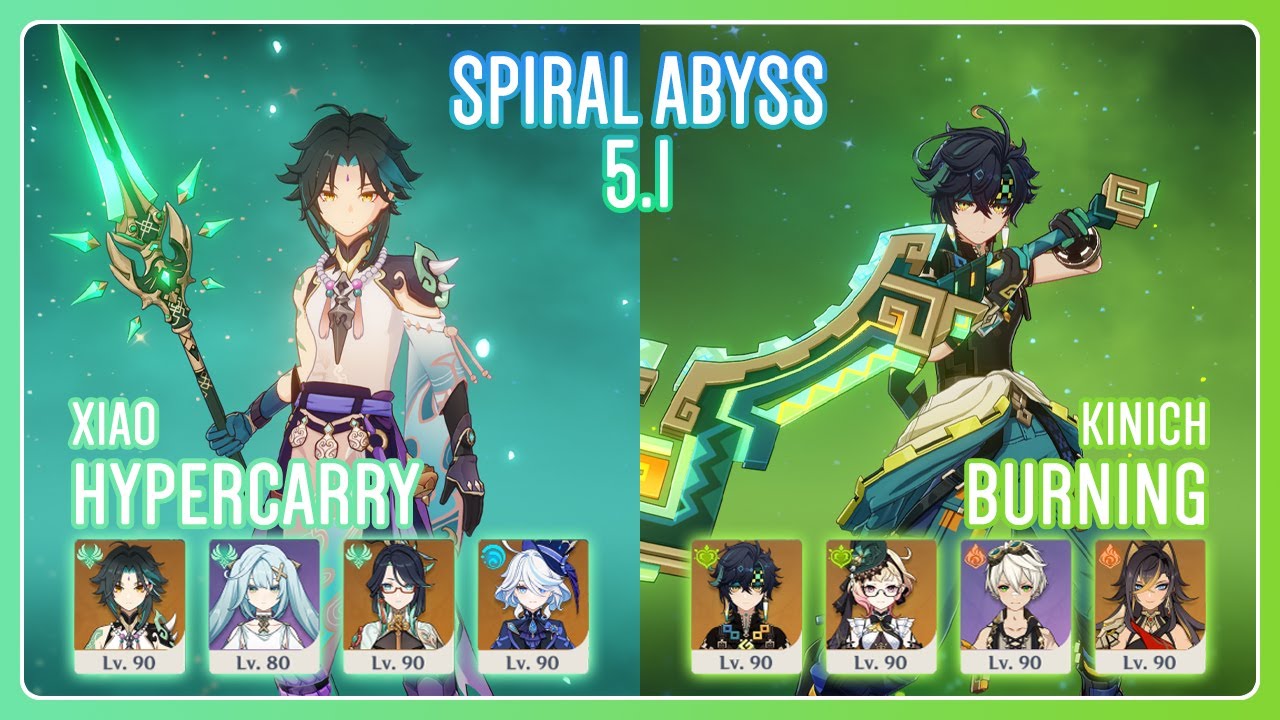 C6 Xiao Hypercarry & C1 Kinich Burning | NEW Spiral Abyss 5.1 | Genshin Impact