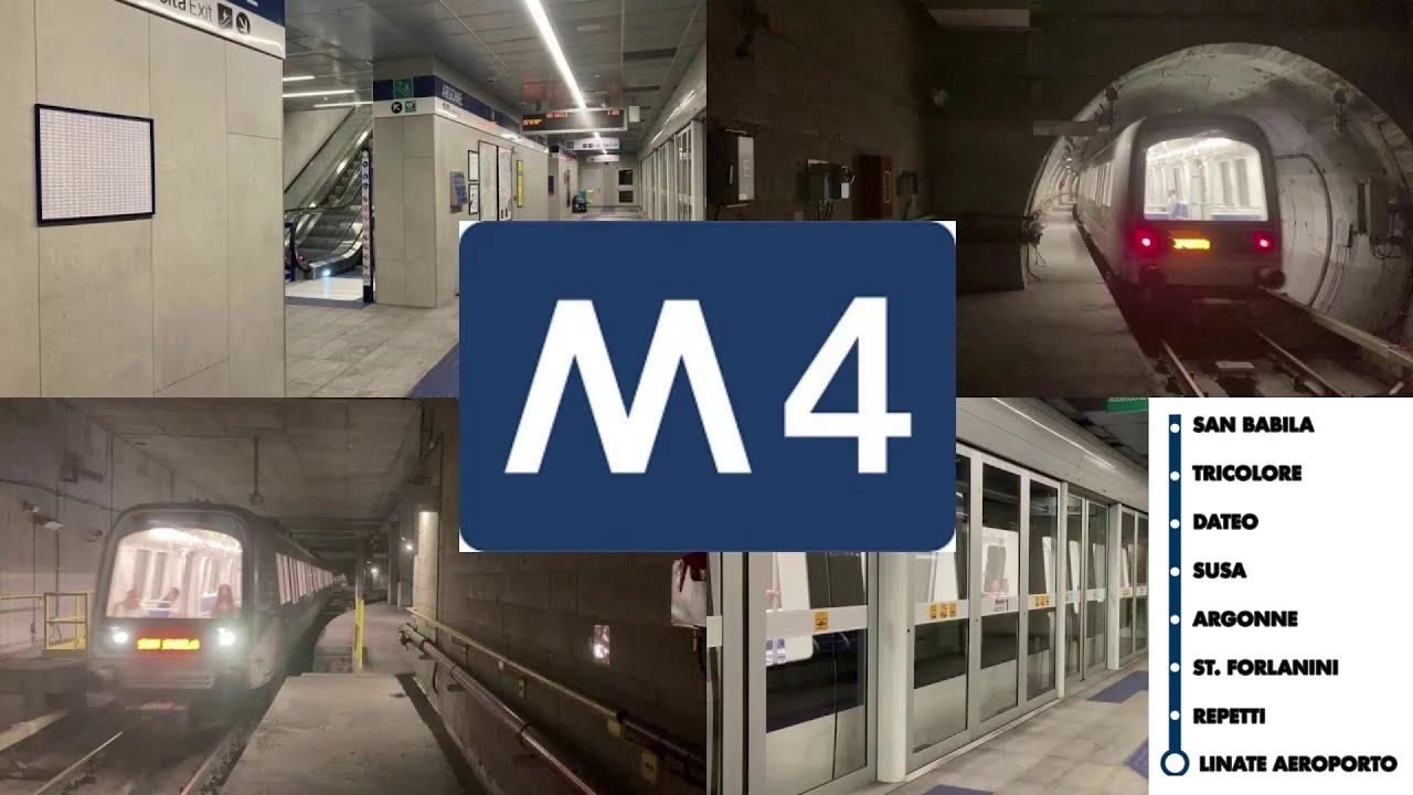 Viaggio nelle stazioni della M4 di Milano (da SAN BABILA a LINATE AEROPORTO)!