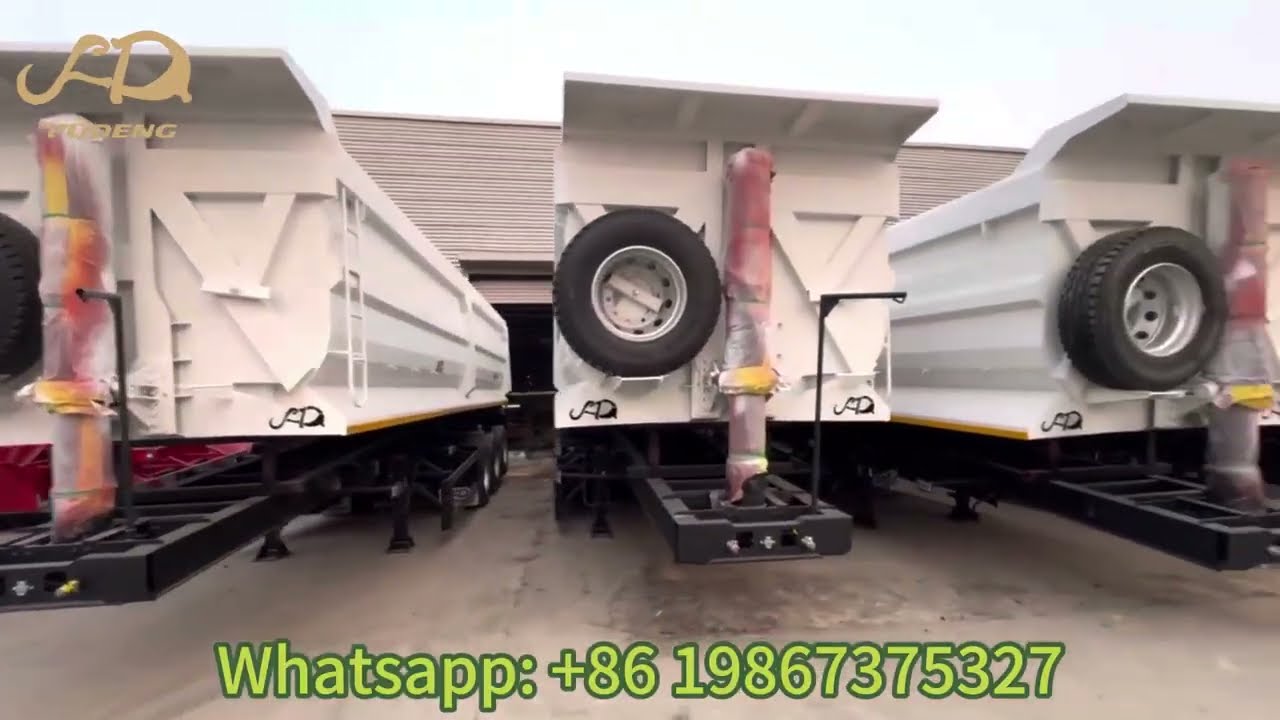 High Quality 3 Axles U Shape 40CBM Dump Trailer Heavy Duty 60Tons Tipper Trailer With FUWA Axles