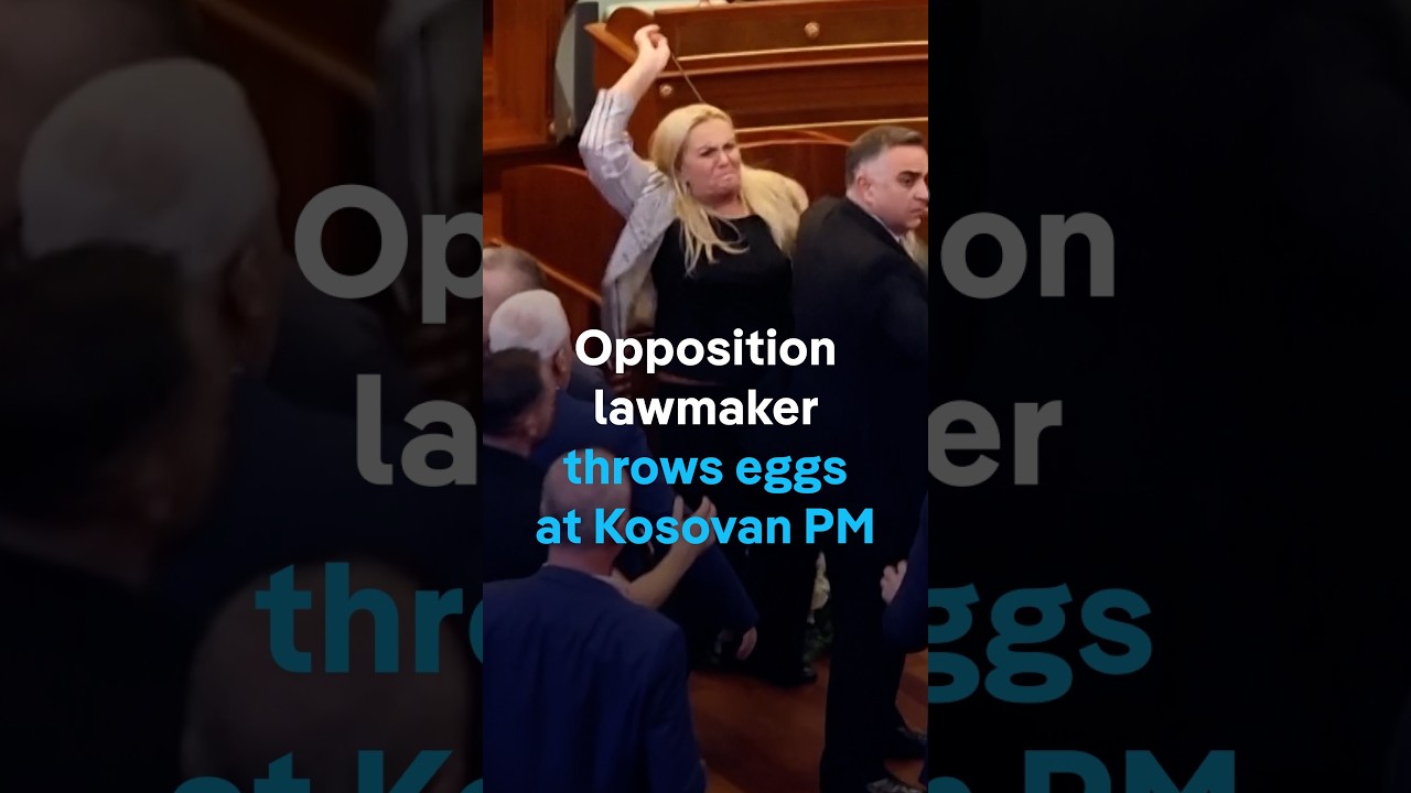 Opposition lawmaker throws eggs at Kosovo's acting PM Albin Kurti | DW News