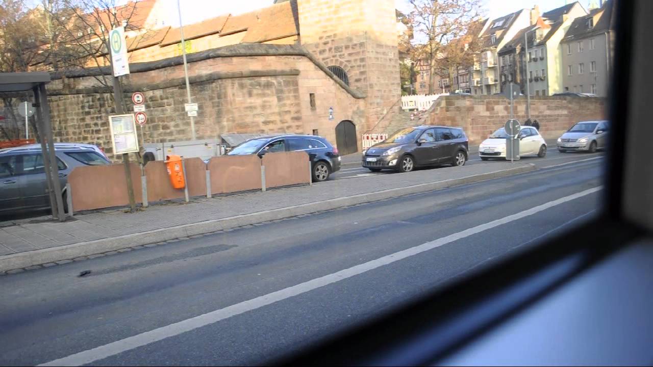 Busmitfahrt in N&uuml;rnberg Linie 36 von Obere Turnstra&szlig;e bis Hauptmarkt