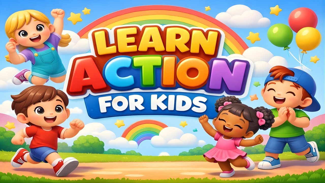 Learn Action Words for Kids | Learn Action Verbs | Baby Learning Video