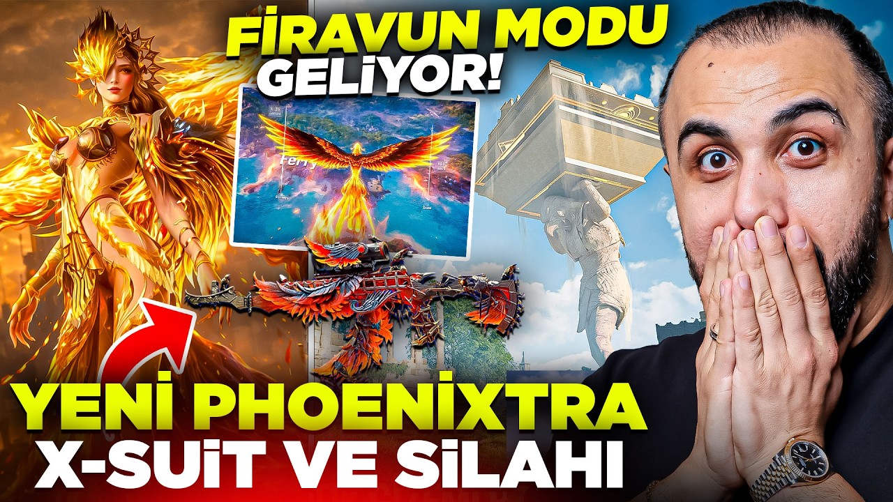 YENİ PHOENİXTRA X-SUİT VE 8 SEVİYE SİLAHI 😱 FİRAVUN MODU GERİ D&Ouml;ND&Uuml;!! | PUBG Mobile