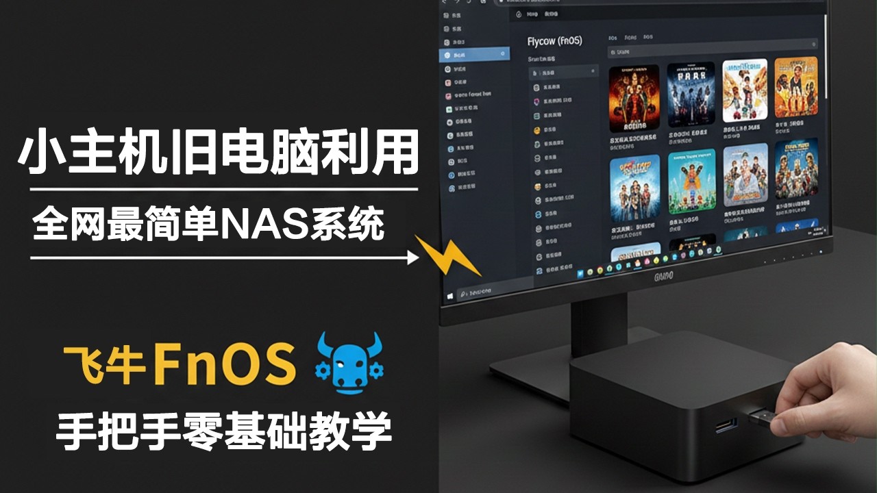 别让小主机吃灰！手把手教你安装飞牛 NAS， 全网最简单的 NAS 系统？小主机 + 飞牛 FnOS 安装全攻略