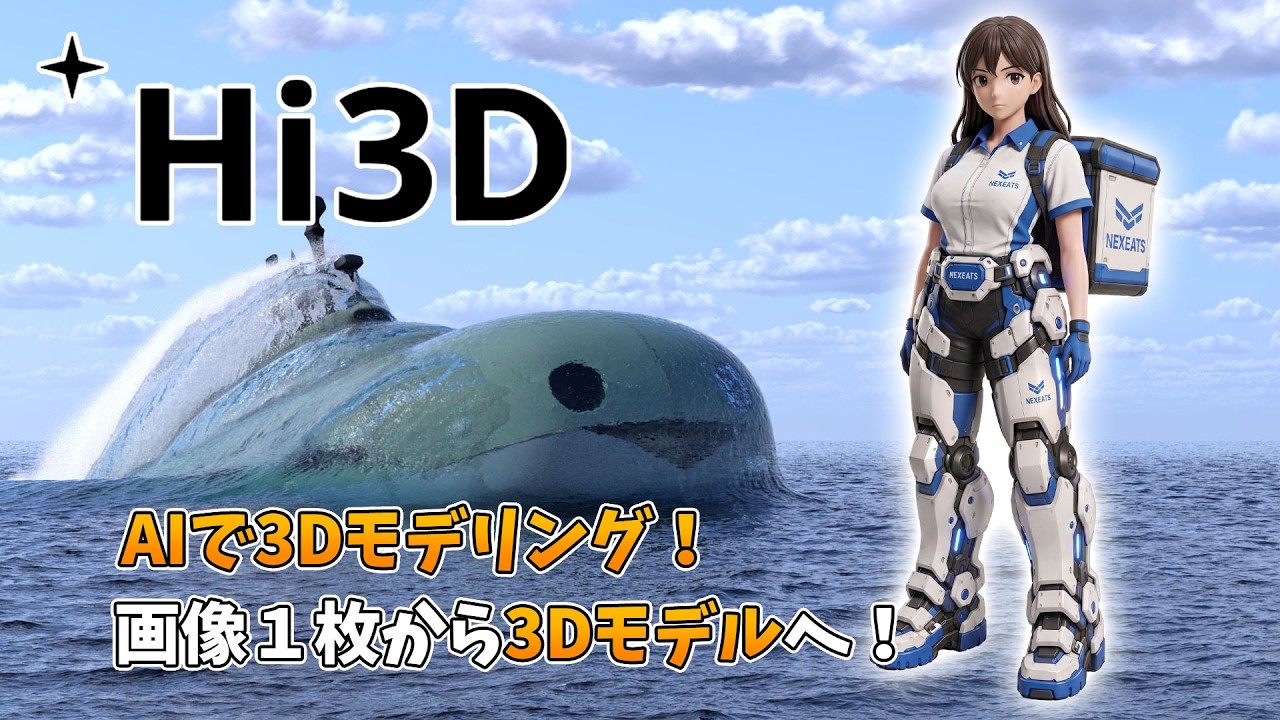 Hi3D新バージョン！画像一枚から3D生成！AIモデリングHi3Dを触ってみた！