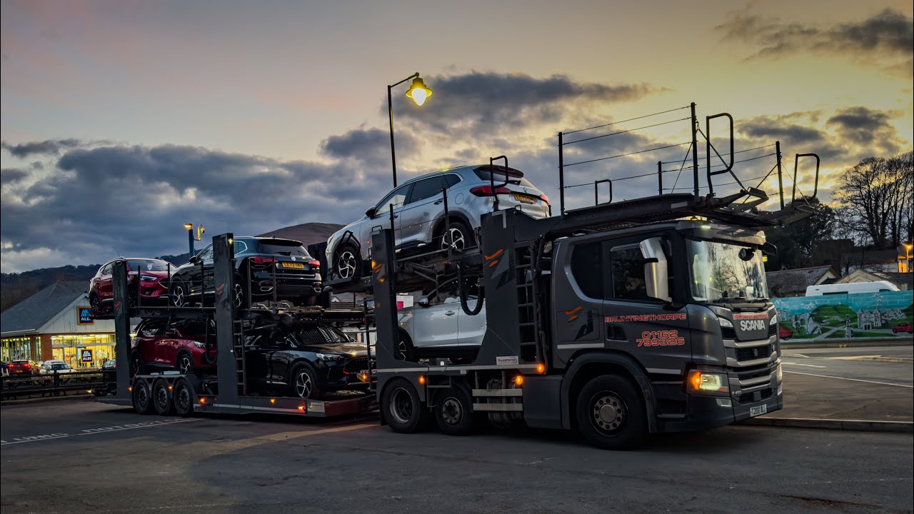 UK HGV Car Transporter - day in the life - Wednesday in Wales
