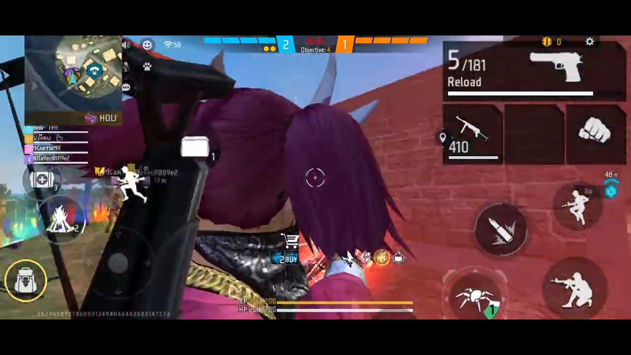 CS rank booyah khatarnak banda || movement ke sath booyah kiya 