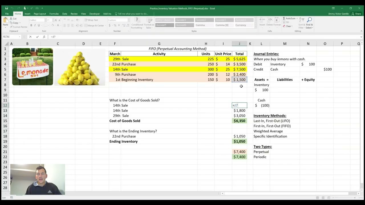Practice Problem: FIFO Perpetual (First-In-First-Out) (Inventory Valuation Methods)