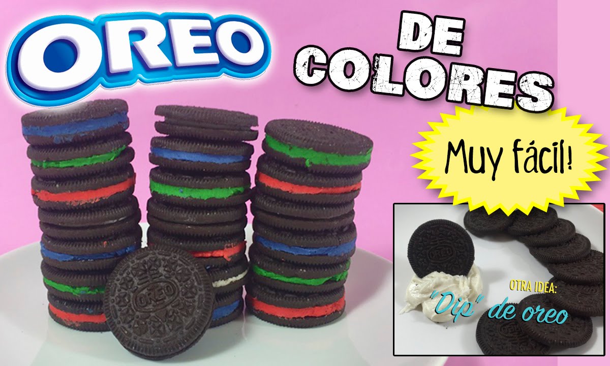 RECETAS de OREO fáciles sin horno * OREO de colores + DIP Oreo